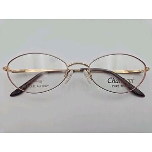 CHARMANT‎ CH8291 RO Gold Purple Pure Titanium 52-18-135mm Eyeglasses Frames Only